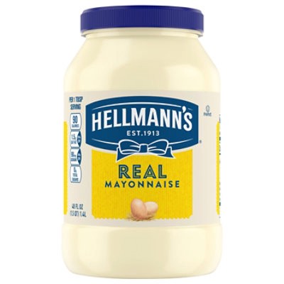 slide 1 of 1, Hellmann's Real Mayonnaise - 48 Oz, 48 fl oz