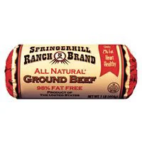 Springerhill Ranch Beef Ground Beef 98% Lean 2% Fat - 1 Lb