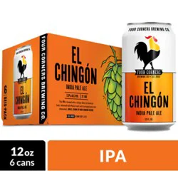 Four Corners El Chingon Ipa Craft Beer Cans 7.3% Abv - 6-12 Fl. Oz.