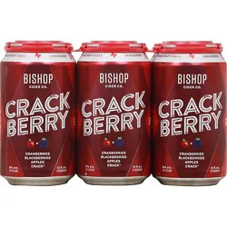 Bishop Crackberry Cider In Cans - 6-12 Fl. Oz.