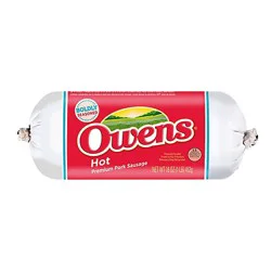 Owens Sausage Hot - 16 Oz