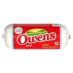 Owens Sausage Hot - 16 Oz