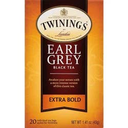 Twinings Of London Black Tea Earl Grey Extra Bold - 20 Count