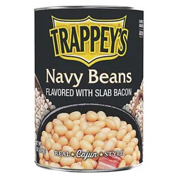 Trappeys Beans Navy Flavored With Slab Bacon - 15.5 Oz