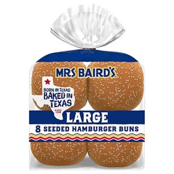 Mrs Baird's Large Seeded Hamburger Buns - 18.25 Oz