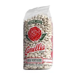 Camellia Beans White Large Great Northerns - 1 Lb