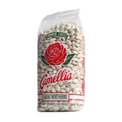 Camellia Beans White Large Great Northerns - 1 Lb