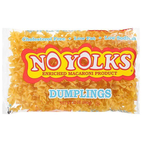 slide 1 of 1, No Yolks Pasta Enriched Egg White Dumplings - 12 Oz, 12 oz