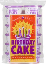Blue Bell Birthday Cake Cups - 12-3 Fl. Oz.