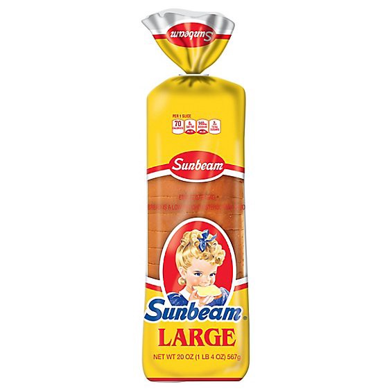 slide 1 of 13, Sunbeam Large White Bread Sandwich Bread - 20 Oz, 20 oz