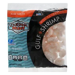 Shrimp Raw 71-90 Count Peeled & Deveined Gulf Frozen - 12 Oz