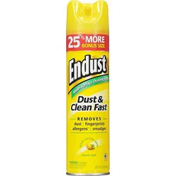Endust Dusting Spray Multi Surface Natural Shine Lemon Zest - 12.5 Oz
