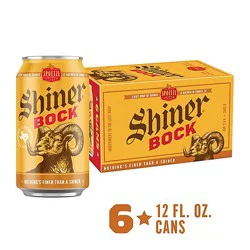 Shiner Bock Cans - 6-12 Fl. Oz.