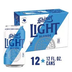Shiner Blonde Light Cans - 12-12 Fl. Oz.