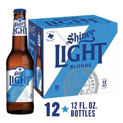 Shiner Blonde Light Beer Bottles - 12-12 Fl. Oz.