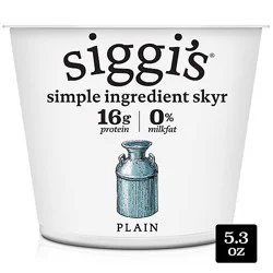 Siggi's Plain Icelandic Skyr Nonfat Yogurt - 5.3 Oz