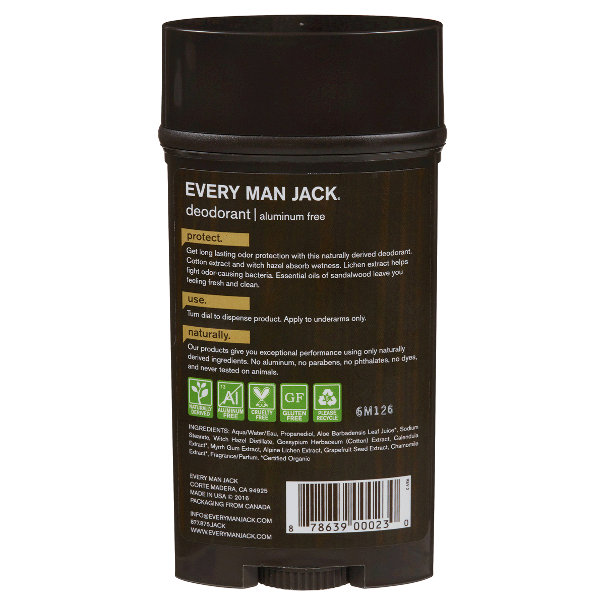 slide 2 of 2, Every Man Jack Aluminum Free Sandalwood Deodorant 3 oz, 3 oz