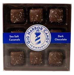 Gig Harbor Candy Chocolate Dark Sea Salt Caramels - 9 Oz