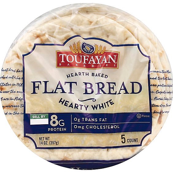 slide 1 of 4, Tf Flat Bread White Med - Each, 14 oz