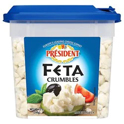 President Feta Plain Crumbled - 12 Oz