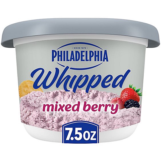 slide 1 of 12, Philadelphia Mixed Berry Whipped Cream Cheese Spread - 7.5 Oz, 7.5 oz