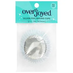 Overjoyed Silver Foil Baking Cups 2.5 Inch - 32 Each