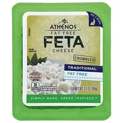 Athenos Cheese Feta Crumbled Fat Free - 3.5 Oz