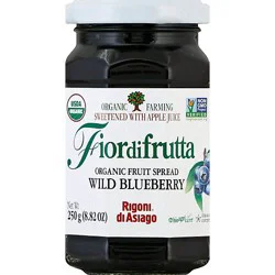 Rigoni Di Asiago Fiordifrutta Fruit Spread Organic Wild Blueberry - 8.82 Oz