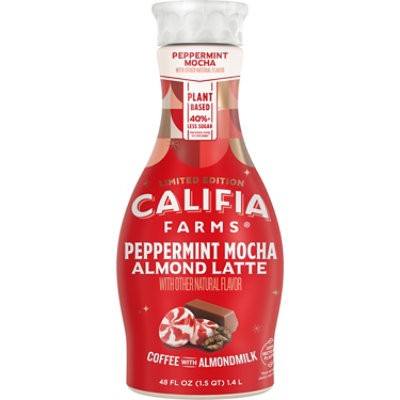 slide 1 of 1, Califia Farms Peppermint Mocha Cold Brew Coffee With Almond Milk - 48 Fl. Oz., 48 fl oz