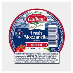 Galbani Fresh Mozzarella Sliced Ball - 8 Oz
