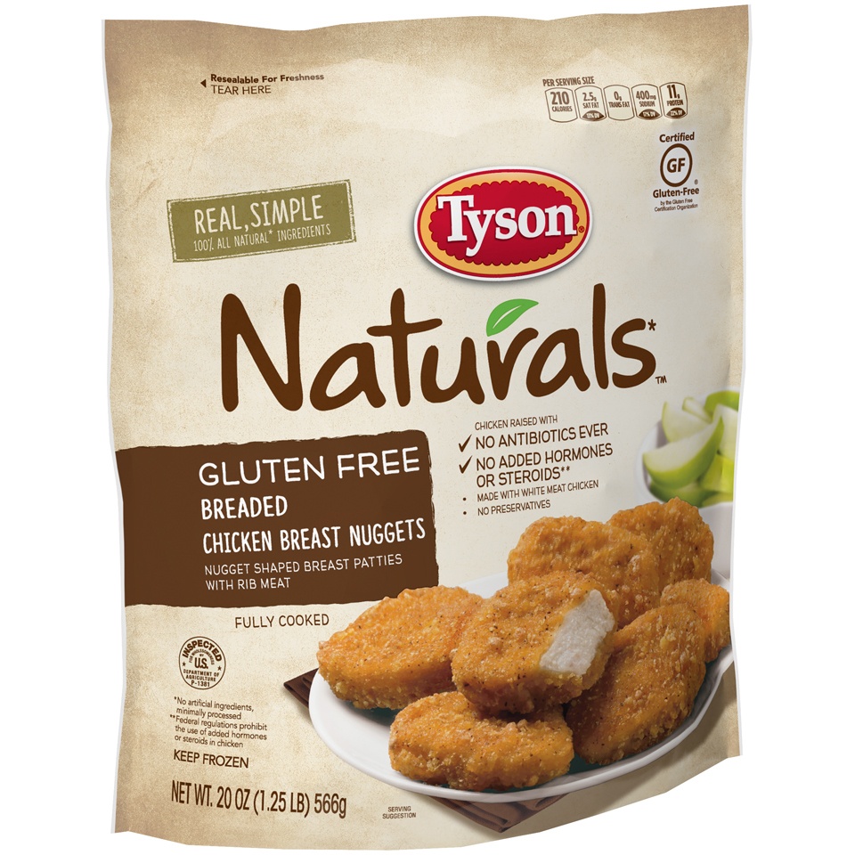 slide 2 of 5, Tyson Gluten Free Chicken Nuggets - Frozen - 20oz, 20 oz