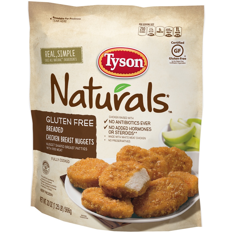 slide 3 of 5, Tyson Gluten Free Chicken Nuggets - Frozen - 20oz, 20 oz