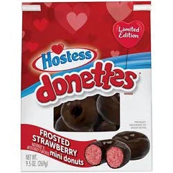 Hostess Donettes Frosted Strawberry Mini Donuts Bag - 9.5 Oz