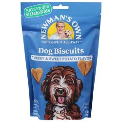 Newmans Own Dog Treat Premium Medium Size Turkey & Sweet Potato Flavor Pouch - 10 Oz