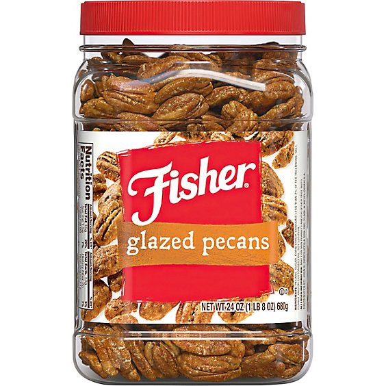 slide 1 of 12, Fisher Pecans Glazed - 24 Oz, 24 oz