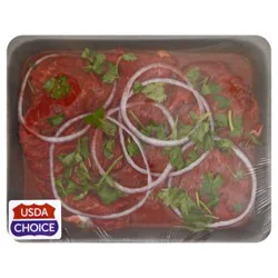 Usda Choice Beef Carne Asada Marinated Service Case - 2 Lb