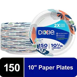 Dixie Everyday Paper Plates Printed 10 1/16 Inch - 150 Count