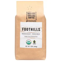 Boulder Organic Coffee Coffee Organic Whole Bean Medium Roast Foothills Blend - 12 Oz