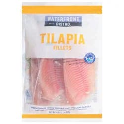 Waterfront Bistro Tilapia Fillets Bonesless & Skinless - 16 Oz