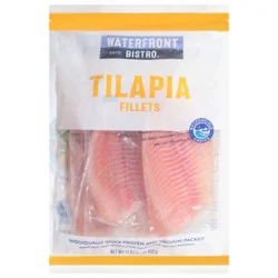 Waterfront Bistro Tilapia Fillets Bonesless & Skinless - 16 Oz