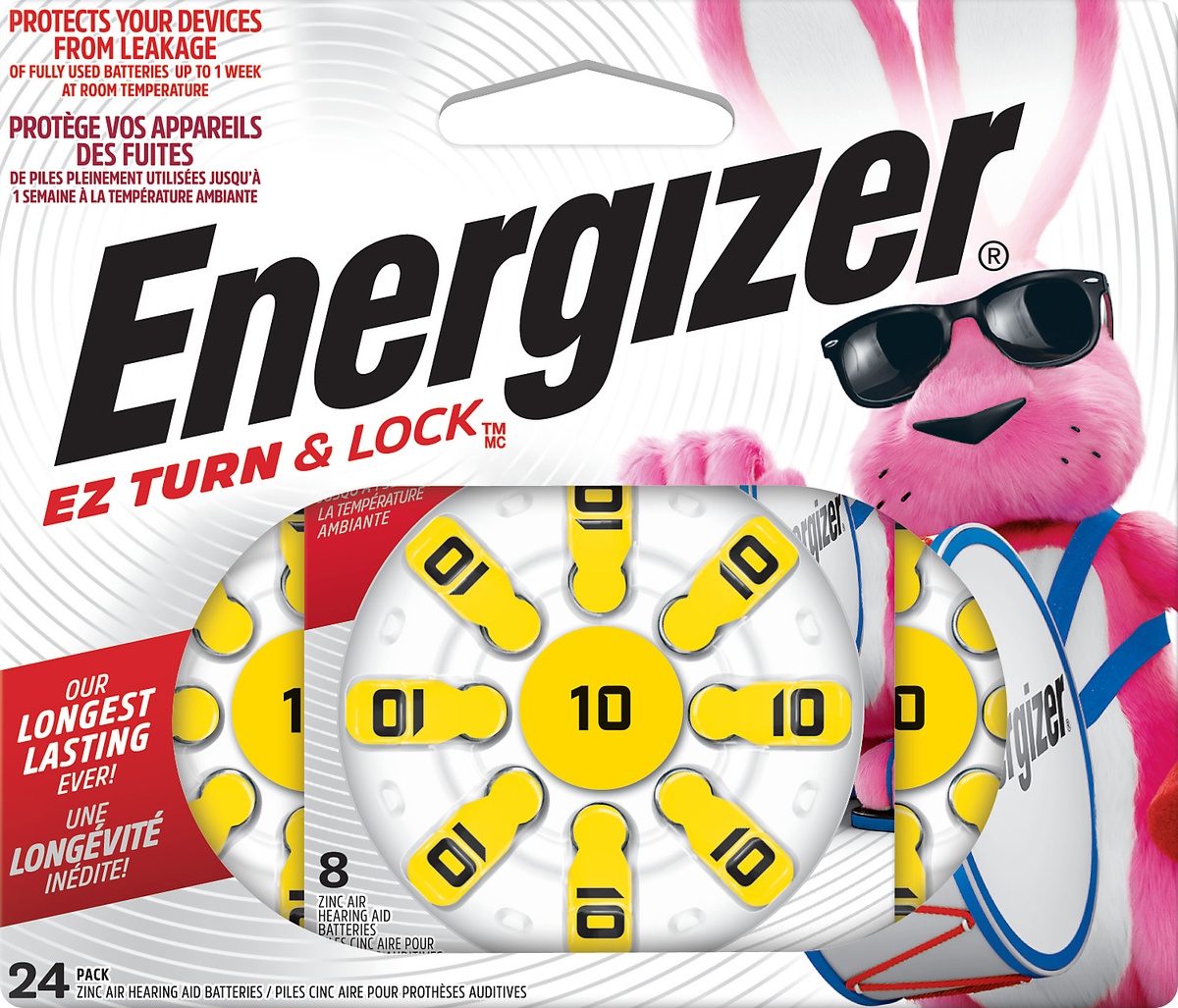 slide 3 of 3, Energizer Zinc-Air Hearing Aid Batteries 24 ea, 24.0