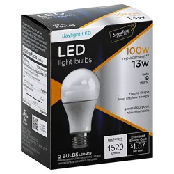 Signature Select Light Bulb Led Daylight 13w A19 - 2 Count