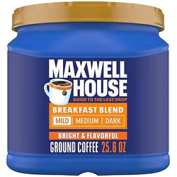 Maxwell House Light Roast Breakfast Blend Ground Coffee Canister - 25.6 Oz