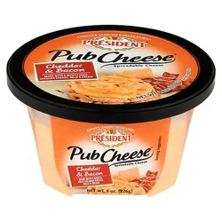 President Pub Cheese Sharp Cheddar & Bac - 8 Oz