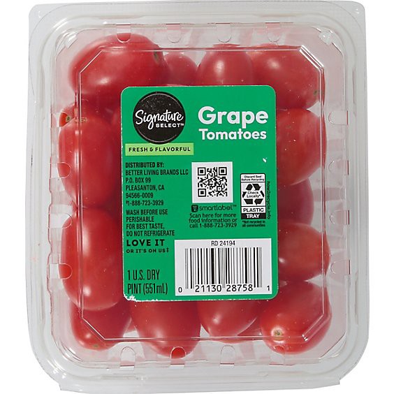 slide 1 of 1, Signature Select/farms Grape Tomatoes - 1 Pint, 16 oz
