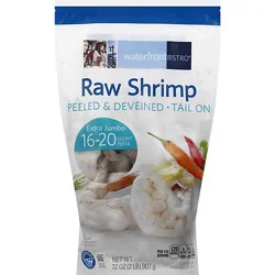 Waterfront Bistro Raw Peeled & Deveined Tail On Shrimp 16-20 Ct - 32 Oz