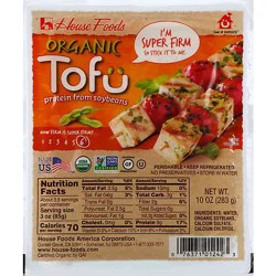 House Foods Tofu Super Firm Organic - 10 Oz