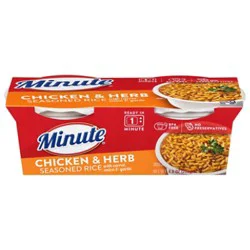 Minute Chicken And Herb Seasoned Rice Ready To Serve In Cup 2 Count - 8.8 Oz