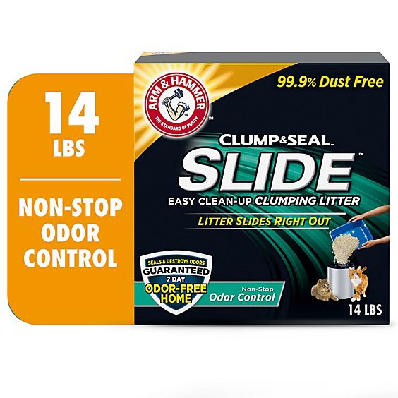 slide 1 of 3, Arm & Hammer Non Stop Odor Control Slide Clumping Cat Litter - 14 Lb, 14 lb