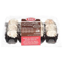 Cupcakes Gluten Free Mini Chocolate Nut Free Vegan - 11.85 Oz